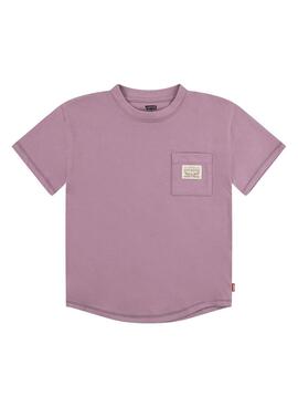 T-shirt Levi's Curved Purple For Child