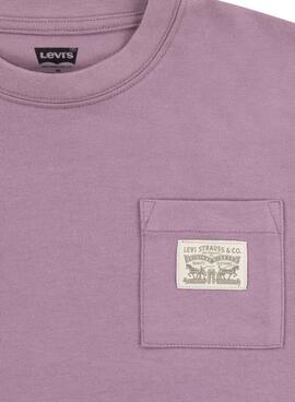 T-shirt Levi's Curved Purple For Child