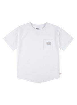 T-shirt Levis Courbé Blanc Pour Enfant