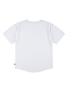 T-shirt Levis Courbé Blanc Pour Enfant