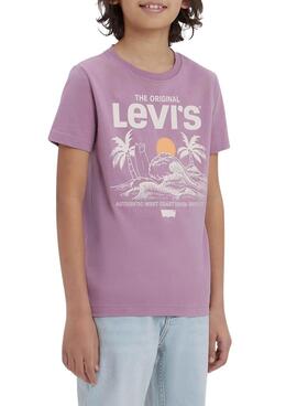 T-shirt Levi's View Violet pour Fille