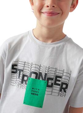 T-shirt Mayoral Stronger Gris Pour Garçon