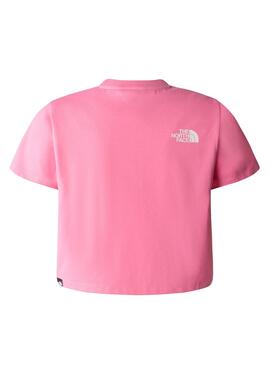 T-shirt The North Face Crop Easy Rose pour Fille