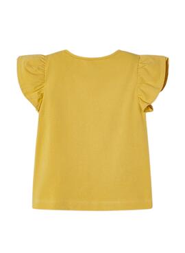 T-shirt girafe Mayoral jaune pour fille