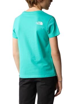 T-shirt The North Face Simple Dome Turquoise Enfants