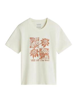 T-shirt Vans Tropic Check Beige pour filles