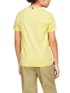 T-shirt Tommy Hilfiger Script Jaune pour Enfant