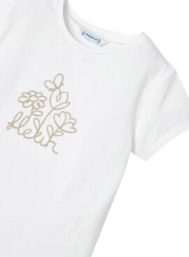 T-shirt Mayoral Basic Blanc pour Fille