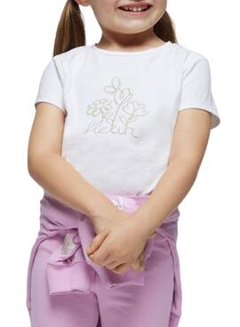 T-shirt Mayoral Basic Blanc pour Fille