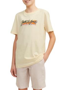 T-shirt Jack and Jones Tampa Fast Crème