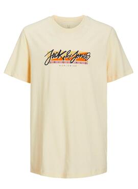 T-shirt Jack and Jones Tampa Fast Crème