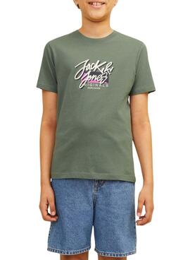 T-shirt Jack and Jones Tampa Fast verte