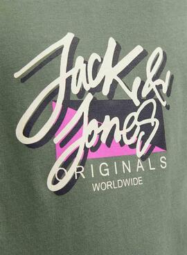 T-shirt Jack and Jones Tampa Fast verte