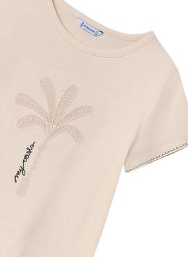 T-shirt Mayoral Graphique Beige pour Fille