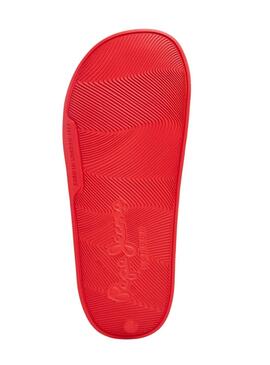 Tongs Pepe Jeans Slider Rouge pour Fille