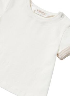 Ensemble Mayoral Salopette Habillée Beige Pour Bébé