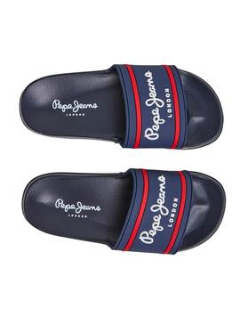 Tongs Pepe Jeans Slider Marine Pour Enfant