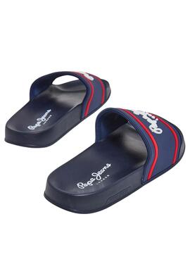 Tongs Pepe Jeans Slider Marine Pour Enfant