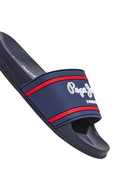 Tongs Pepe Jeans Slider Marine Pour Enfant