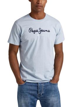 T-shirt Pepe Jeans Eggo Bleu pour Homme