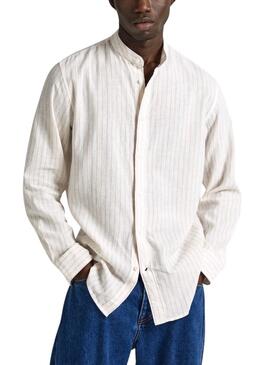 Chemise Pepe Jeans Pamphill Beige pour Homme