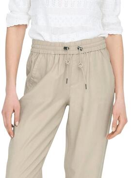 Pantalon Only Kelda Beige Pour Femme