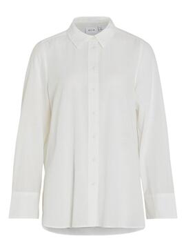 Chemise Vila en lin blanc pour femme  