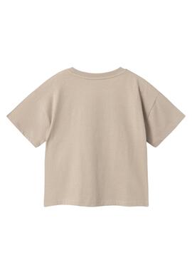 T-Shirt Name It Flotter Marron Pour Fille