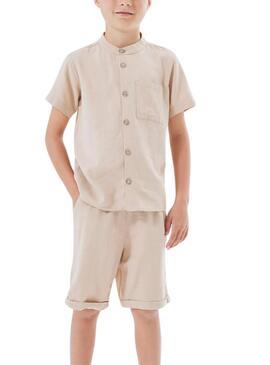 Chemise Name It Fahel Beige Pour Enfant