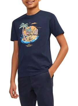 T-shirt Jack And Jones Zion Marine pour Enfant