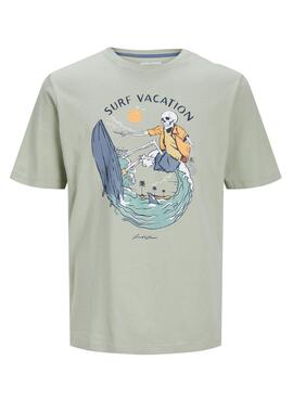 T-shirt Jack And Jones Zion Verte Pour Enfant