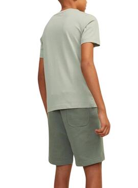 T-shirt Jack And Jones Zion Verte Pour Enfant