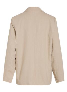 Veste Blazer Vila Jolanda Beige pour Femme