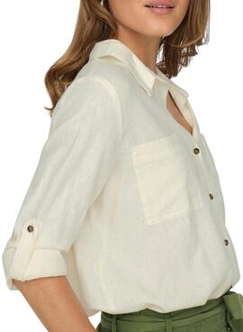 Chemise Only Yasmin Blanc Pour femme