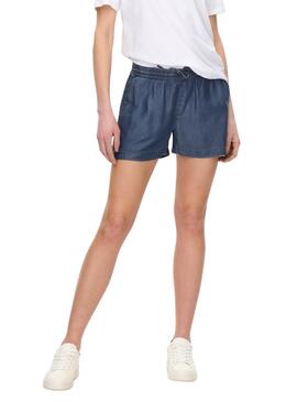 Shorts Only Pema en Denim Foncé Pour Femme
