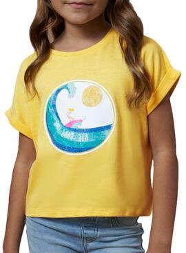 T-shirt Mayoral Imprimé jaune Pour Fille