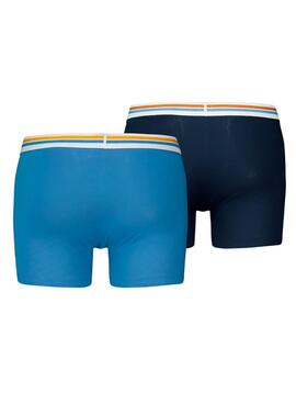 Boxers Levis Placed Bleu Pour Homme