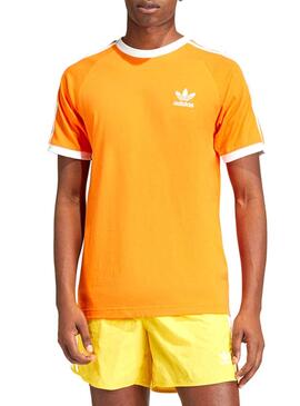 Maillot Adidas à rayures orange
