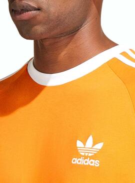 Maillot Adidas à rayures orange