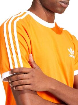 Maillot Adidas à rayures orange