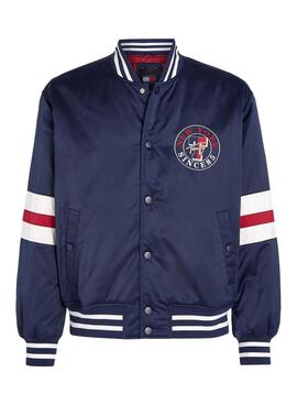 Veste bomber Tommy Jeans Varsity Explorer marine pour homme