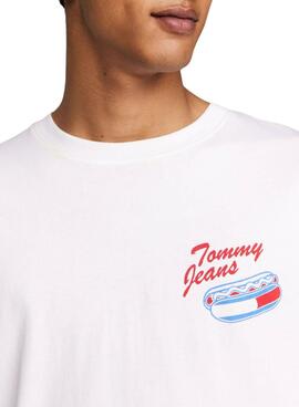 T-shirt Tommy Jeans Plus Logo blanc pour homme