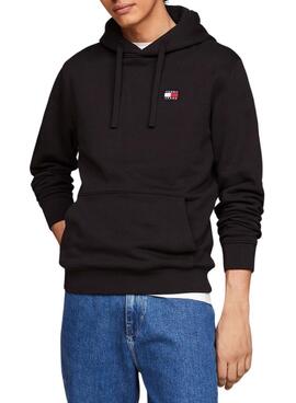 Sweat à capuche noir Tommy Jeans pour homme