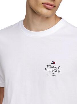 T-shirt Tommy Hilfiger Stack blanc pour homme