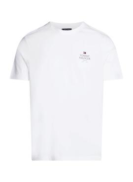 T-shirt Tommy Hilfiger Stack blanc pour homme