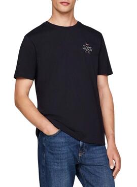 T-shirt Tommy Hilfiger Stack marine pour homme