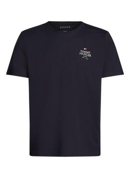 T-shirt Tommy Hilfiger Stack marine pour homme