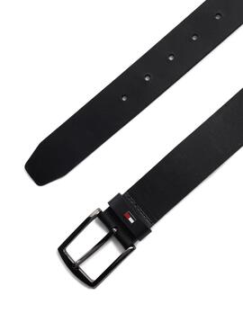 Ceinture en cuir noir Tommy Hilfiger Denton pour homme