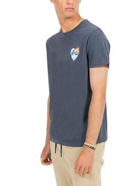 T-shirt El Pulpo Cœur bleu marine pour homme