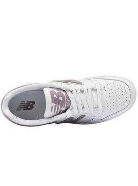 Chaussures New Balance 480 blanches et roses pour fille